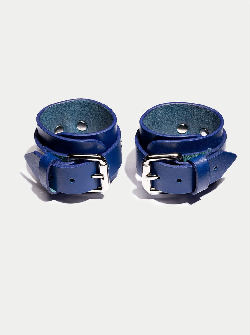 DENIM LEATHER CUFFS