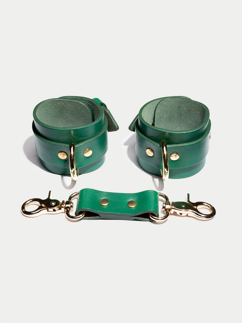 MOSS LEATHER CUFFS