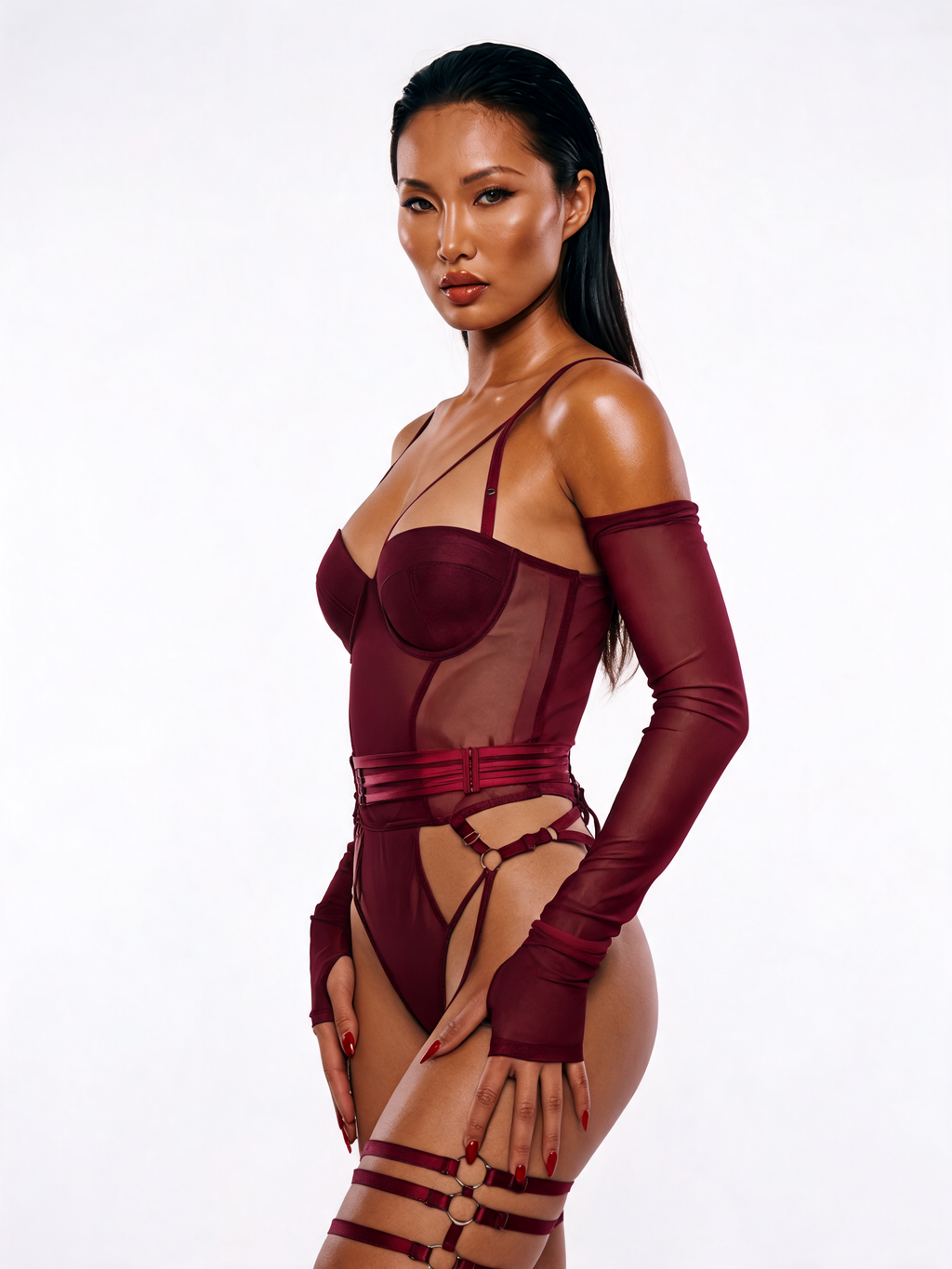 FINLEY BURGUNDY BODYSUIT