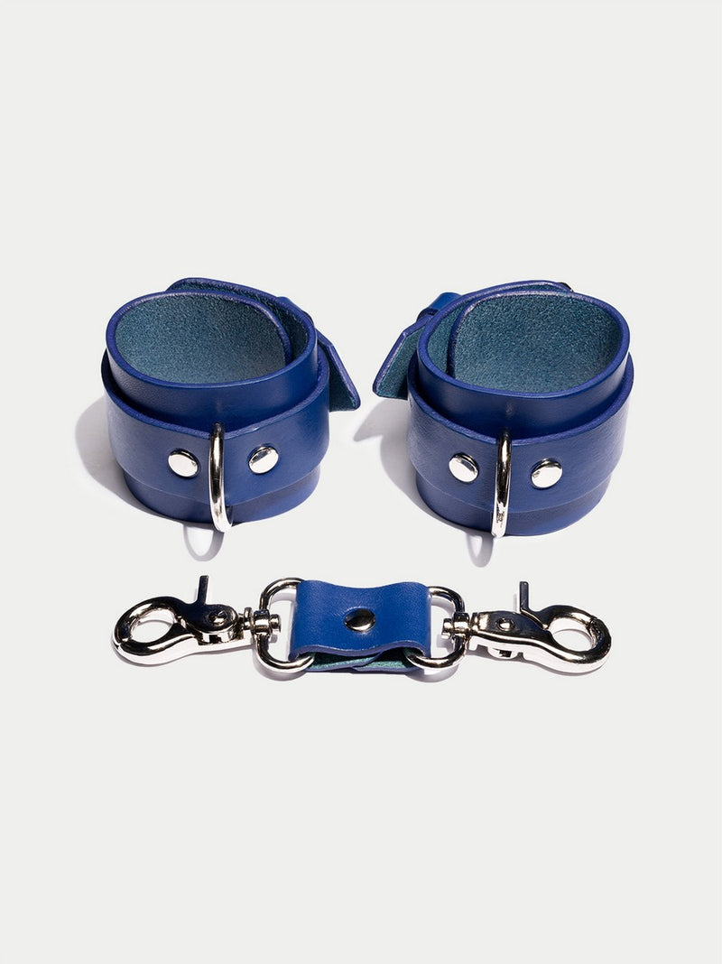DENIM LEATHER CUFFS