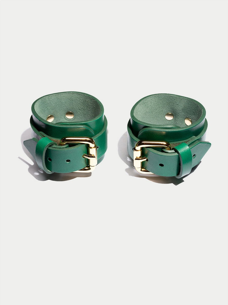 MOSS LEATHER CUFFS