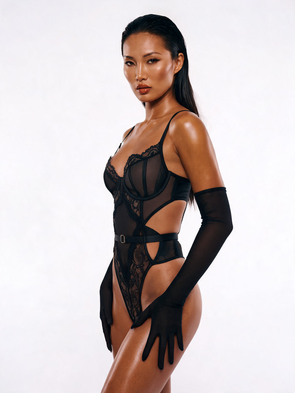 EVELYN NOIR BODYSUIT